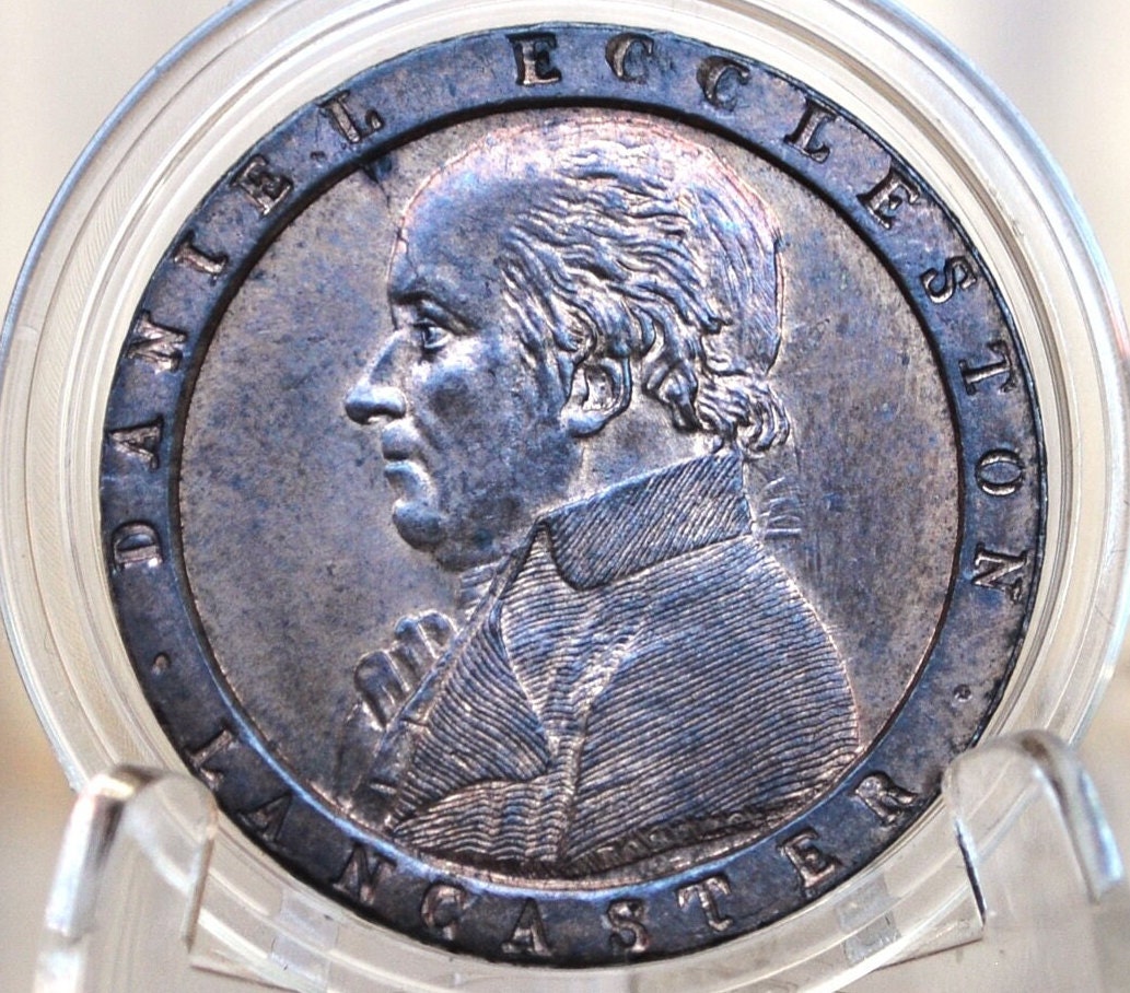 1794 Lancaster Halfpenny Token - Uncirculated, Incredible Specimen
