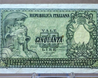 1943 年 100 リラ イタリア紙幣 - 状態良好 - イタリア 100 リラ紙幣