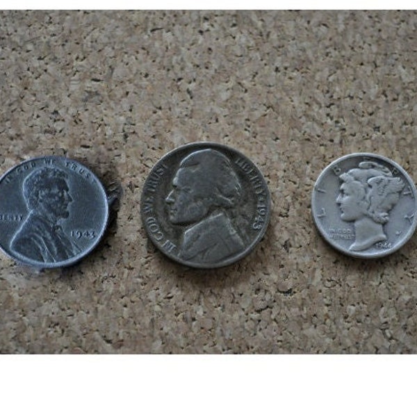 Lot Of 25 WWII 1943 Steel Pennies – Circulated Lincoln Wheat Cents – Great For Collectors!