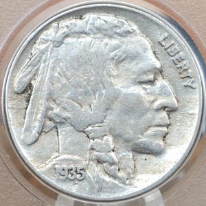 1935-S Buffalo Nickel - VG-AU (Very Good to About Uncirculated) Grades; Choose by Grade San Francisco Mint - 1935 S Indian Head Nickel 1935S