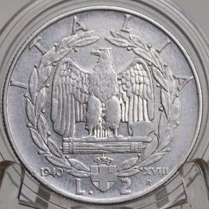 1930s and 1940s Italian Lire Coins - Beautiful Condition - Victor Emmanuel III - Italy Two Lire, One Lire, Fifty Cents - Kingdom of Italy -