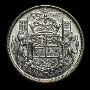 Canadian coins 1948 silver dollar - Etsy 日本