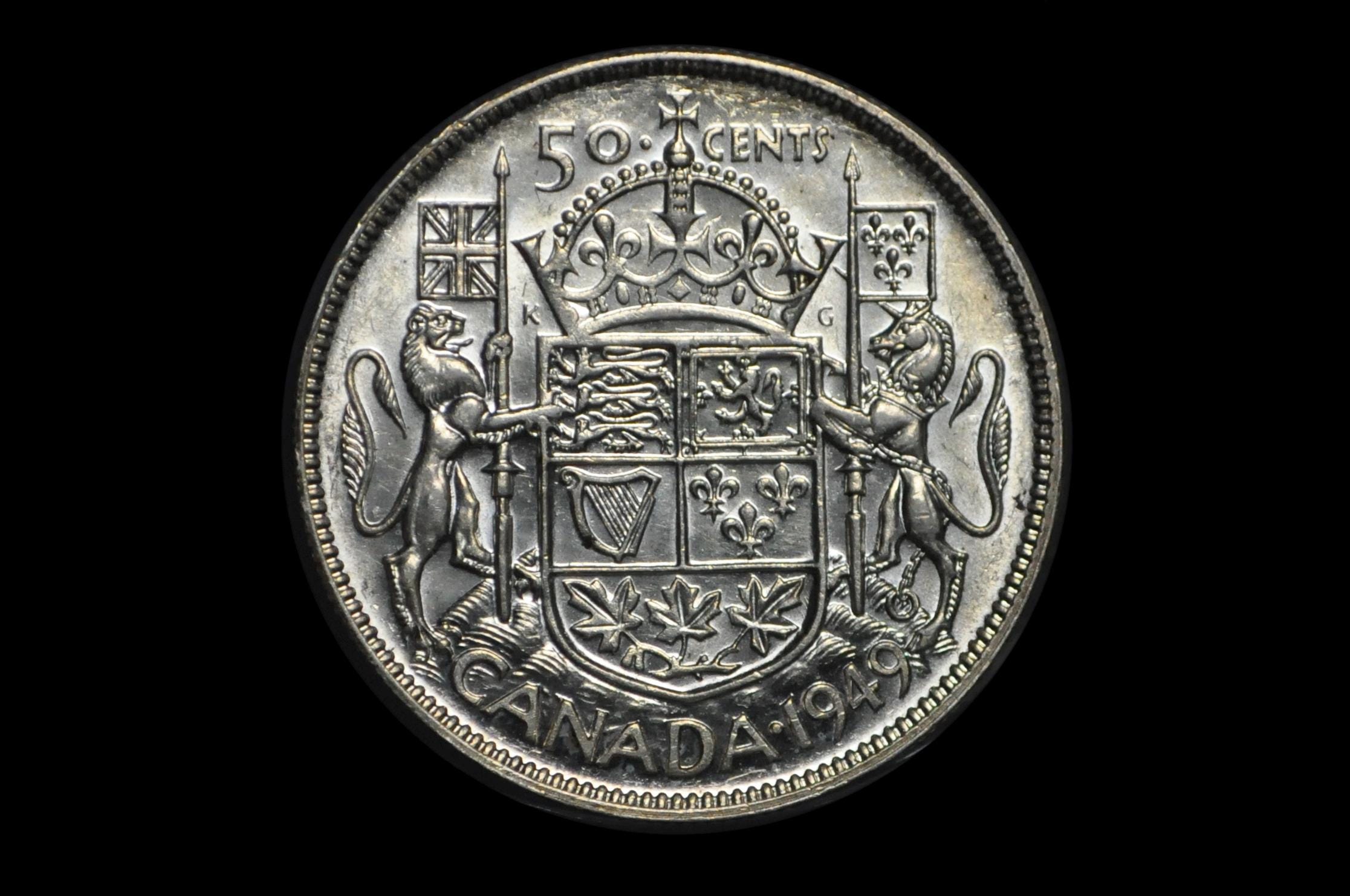 1950 50 cent coin - Etsy 日本