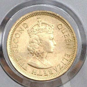 1965 Hong Kong Five Cents - Great Grade / Condition - Queen Elizabeth II - 5 Centimes Hong Kong -