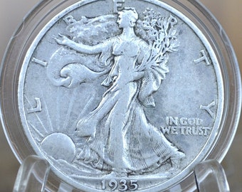 1935-S Walking Liberty Silver Half Dollar - Choose By Grade - San Francisco Mint- Half Dollar 1935 S Wlh 1935S