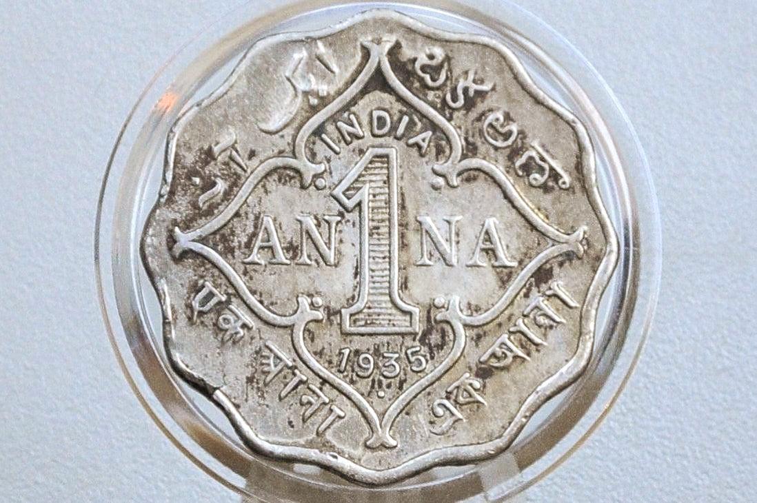 希少年インド1アンナ1935年 - 未使用、クリーニング済み - 英国領