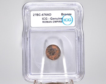 Monedas romanas no identificadas del Imperio Romano Antiguo (27 a. C.-476 d. C.) - Certificadas por el ICG - Monedas antiguas -