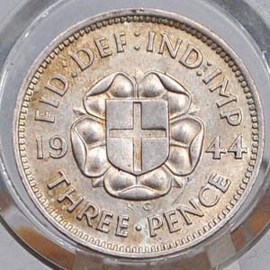 1937-1944 UK 3 Pence Silver - Great Conditions, Rarer Dates - Great Britain Silver Threepence 1930s and 40s Silver Three Pence