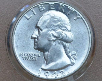 1942年 アメリカ 銀貨 ジョージ・ワシントン George washington dollar