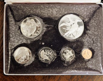 1974年イギリス領ヴァージン諸島貨幣プルーフセット（真正証明書付き