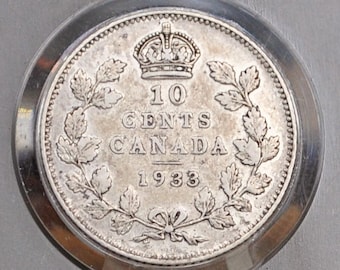 1936年 10セントカナダコイン 銀貨 - Etsy 日本