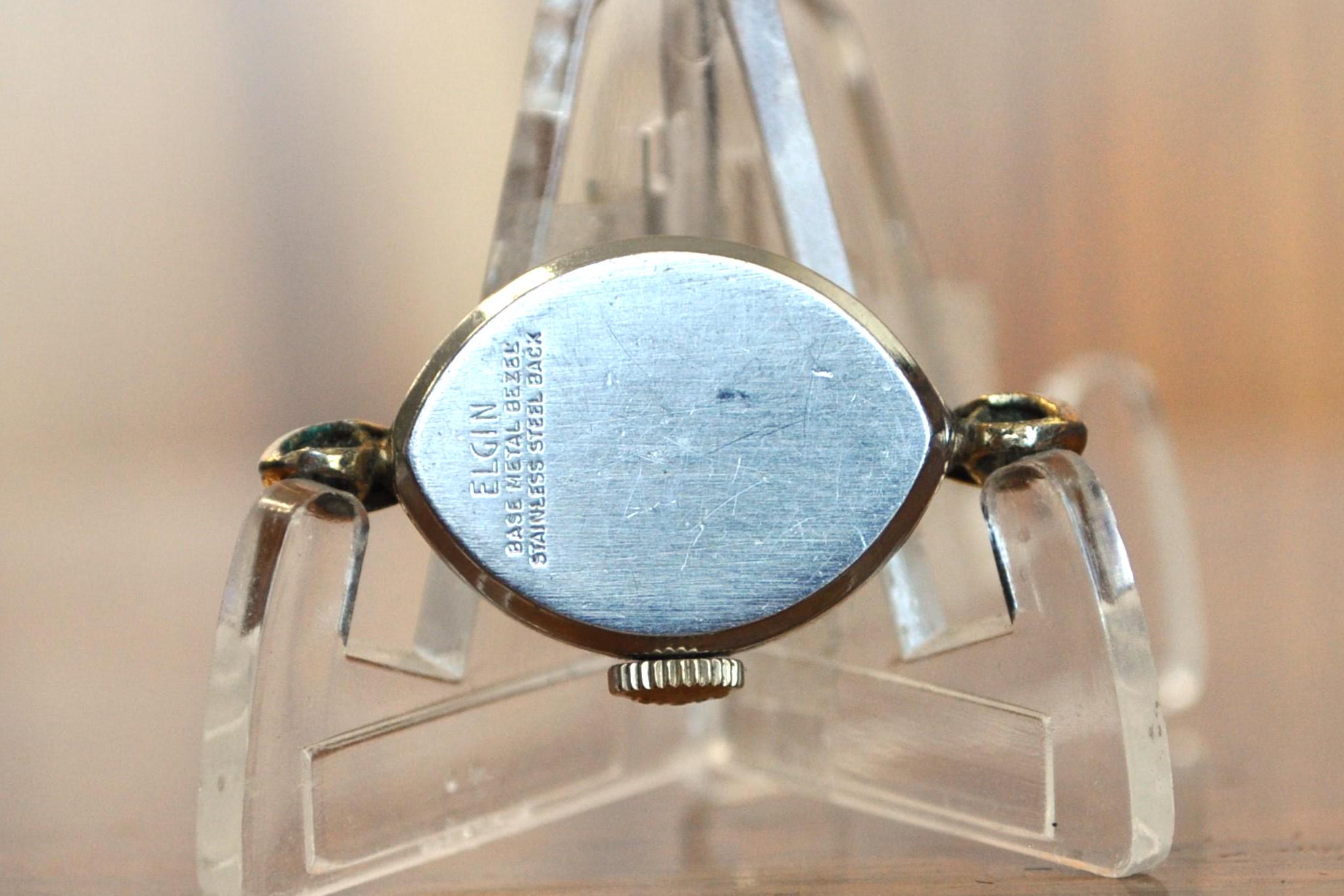 Antique Vintage Elgin17 Starlite Base Metal Bezel Manualwind ladies  Watch. Vintage Elgin Starlite 17 Jewels Wind-up Women main image 3