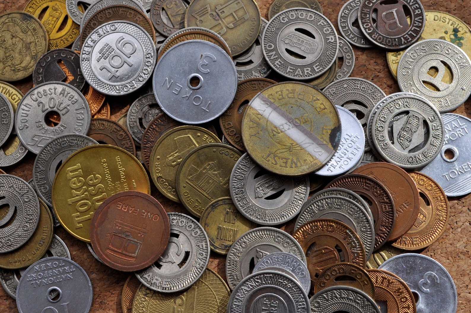 Lot of Vintage Transit Tokens - Old Bus Tokens, Train Tokens, T Tokens ...