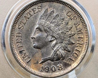 1908 Indian Head Penny - Choose by Grade / Condition - Philadelphia Mint - 1908 P Indian Cent - Great Detail - 1908 Lincoln Penny