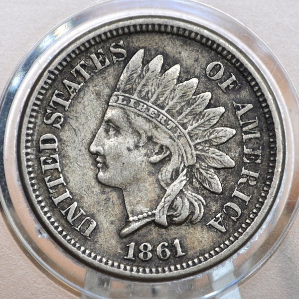 1861 Indian Head Penny - Choose by Grade - 1861 Cent One Cent US 1861 - Better Date, Harder to Find