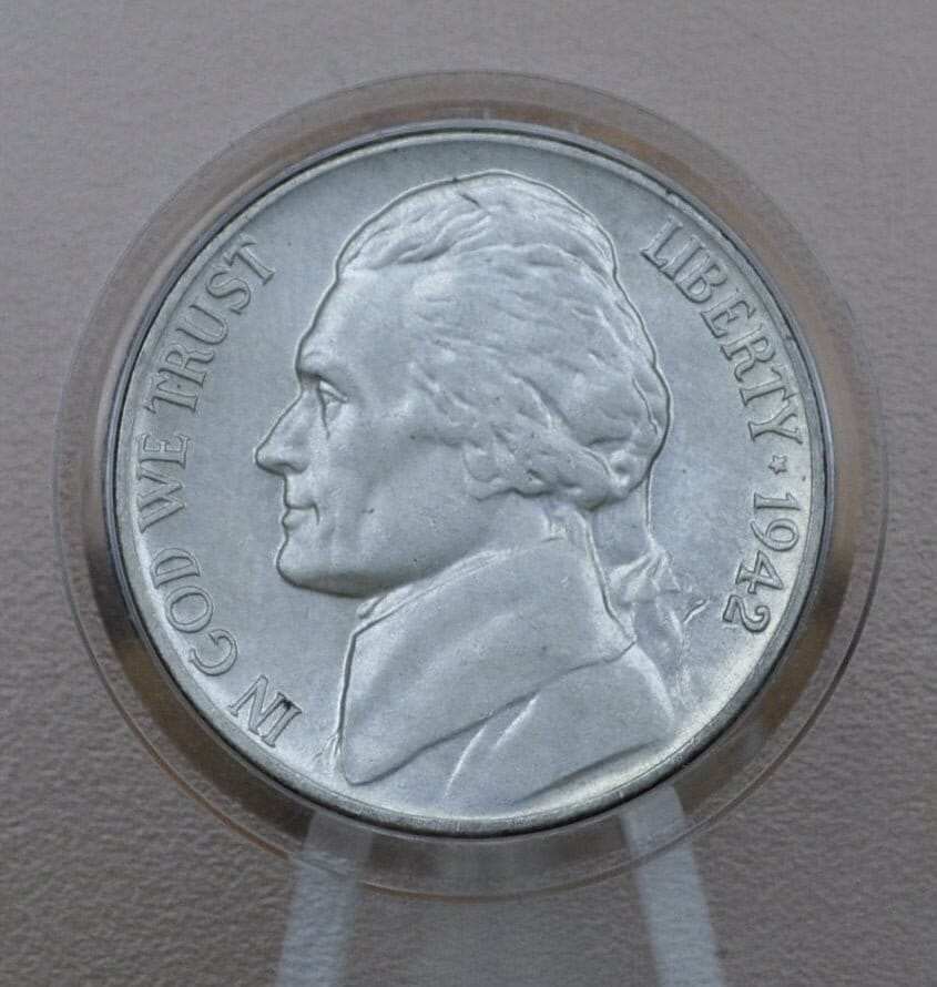 アメリカ 1943P ジェファーソン Five Cents ニッケル シルバー貨