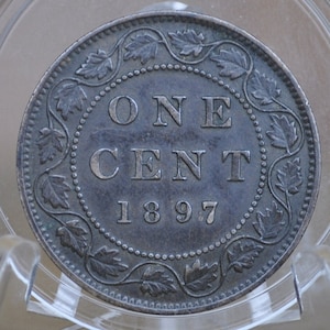 1897 Canadian One Cent - XF (extremely Fine) Condition - Queen