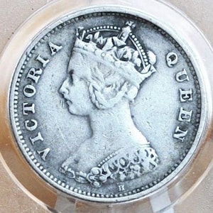 エリザベス女王・中古イギリス植民地時代香港硬貨7種類一式が