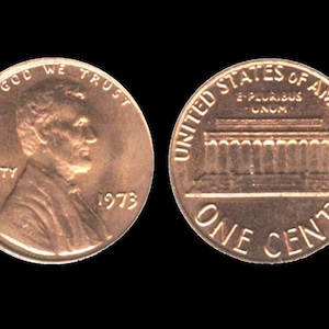 1973 Lincoln Memorial Penny Cent - EF XF - Extra Fine- Collectible Coin