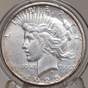 1925-S Peace Silver Dollar - Choose by Grade, VF-XF (Very to Extremely Fine) - San Francisco Mint - 1925 S Peace Dollar 1925 Silver Dollar