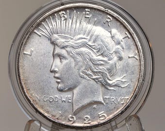1925-S Peace Silver Dollar - Choose by Grade, VF-XF (Very to Extremely Fine) - San Francisco Mint - 1925 S Peace Dollar 1925 Silver Dollar