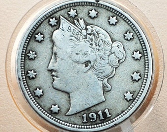 トップス V.HENRY NECK VALLAD M 1911 V Nickel - Choose by Grade / Condition - Barber Nickel