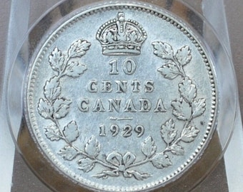 本物の1919年カナダ5セント銀貨（ジョージ王） - Etsy 日本