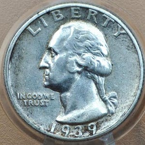 1939 D Washington Silver Quarter - G-Vf (Good To Very Fine) Grade; Choose By Grade - Denver Mint - 1939D Quarter 1939 D