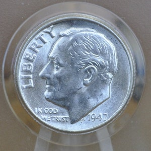 1947 Pds Roosevelt Silver Dimes - Choose Mint And Grade - Roosevelt Dime 1947 P, 1947 D Dime, 1947 S Dime - Circulated & Uncirculated Dimes