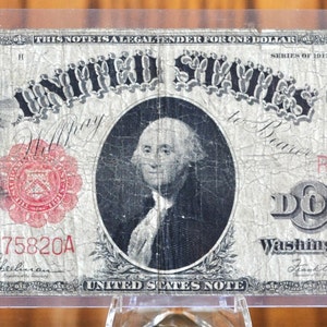 1917 1 Dollar Bill Legal Tender Fr#39 - VG (Very Good) Grade / Condition - 1917 Horse Blanket Note 1 Dollar Bill Large 1917 One Dollar Fr.39