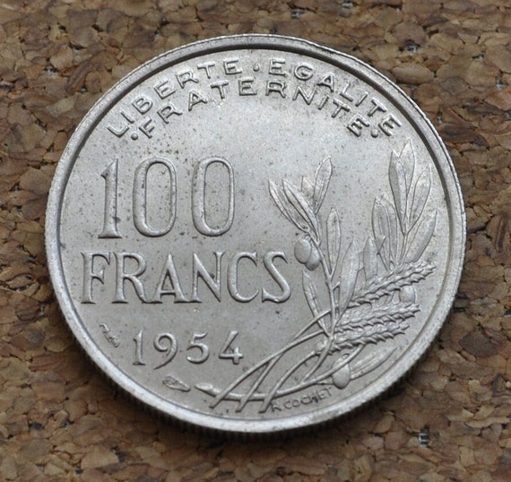 1954年フランス100フラン硬貨 - BU（未使用）1954年フランス100フラン