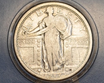 1917 Type 1 Standing Liberty Silver Quarter - Etsy