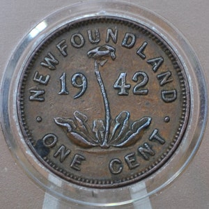 1942 Newfoundland Cent - XF/AU Grade / Condition - One Cent Newfoundland 1942 Newfoundland Small Cent