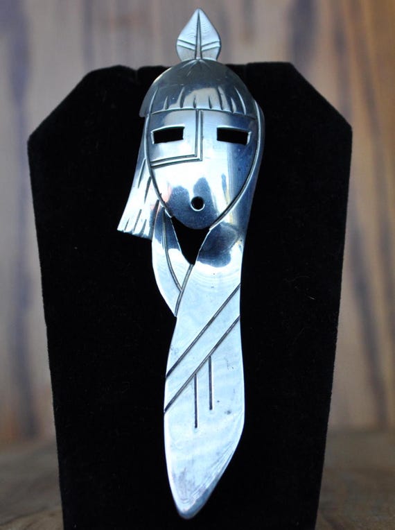 Rare Vintage Native American Jewelry Navajo Geometric Kokopelli Sterling Silver Necklace Old Rare Vintage Native American Jewelry Navajo Geometric Kokopelli Sterling Silver Necklace Old