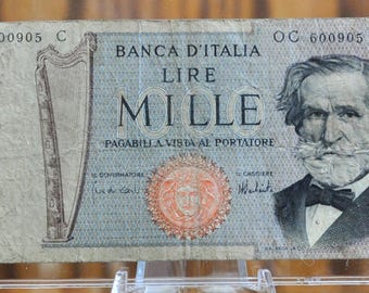 1969-81 イタリア銀行 1000 リラ イタリア紙幣 - ジュゼッペ