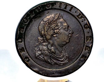 コ*木様 1797年 英国カートホイール 2ペンス 銅貨ジョージ3世 ジョージ