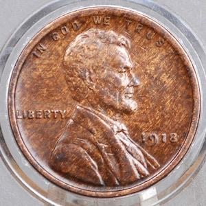 1918 P,D,S Wheat Pennies - Choose by Mint & Grade - 1918D Wheat Ear Cent 1918 S Wheat Back Penny 1918 Wheat Cent