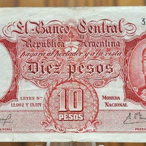 1960-63 Central Bank of Argentina Pesos Notes - San Martin Series - 10, 50, 100 Pesos - 1963 Argentina San Martin Series - P#270 P#271 P#272
