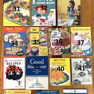 Antique Cookbook/Baking Recipes With Over 40 Different Books!!! - Vintage Recipe Book - Easy Vintage Classic Recipe Booklets