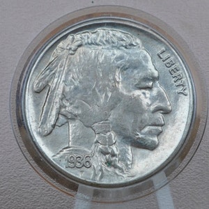 1936-S Buffalo Nickel - Choose by Grade VF-BU (Very Fine to Uncirculated) - San Francisco Mint - 1936 S Indian Head Nickel 1936 S