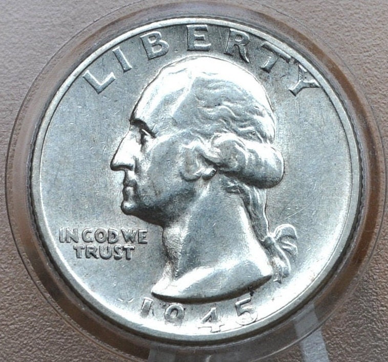 1945年 P、D、S ワシントン銀貨 25セント硬貨 - グレードとミントで