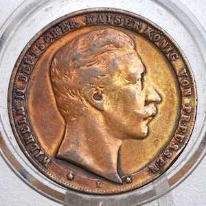 German Kaiserpalais Berlin Wilhelm II - German Kaiser Wilhelm II Token - Prussia Token - Old German Exonumia -