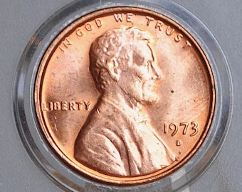 1973 P,D,S Lincoln Memorial Penny - Philadelphia, Denver, San Francisco Mints - Collectible Coin - 1973 P 1973 D 1973 S Memorial Cent