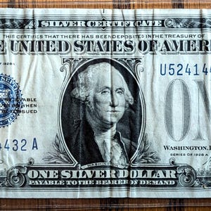 1928-A 1 Dollar Silver Certificate - Vf (Very Fine) Grade - Funny Back Note, U-A Block - 1928A One Dollar Silver Certificate - Fr#1601