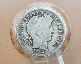 1914 D バーバーダイム - アンティーク デンバー ミントマーク