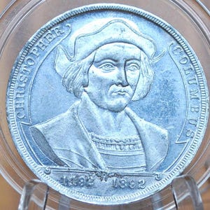 1893 Aluminium Columbus 'Büste - Chicago World Ausstellung Token - Hervorragender Zustand, sehr selten -