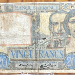 20 vingt francs - Etsy 日本