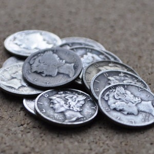 Mercury Dimes - 1916 - 1945 - Silver Dime - 1910&#39;s, 1920&#39;s, 1930&#39;s or 1940&#39;s - PDS - Mercury Silver Dimes