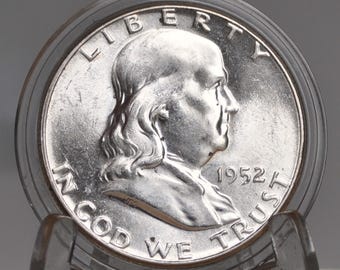 1952 Franklin Silver Half Dollar, P,D,S Mints - Choose by Mint