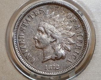 Penique de 1872 con cabeza de indio - Excelente estado de conservación - Magnífico color - Fecha clave, ideal para una colección. 1 penique estadounidense de 1872.